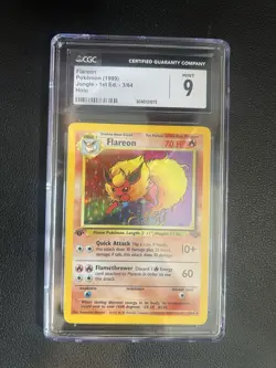 Pokemon - Flareon [1999-2000] #3/64 - Jungle Set FIRST EDITION -HOLO CGC 9 - Image 1
