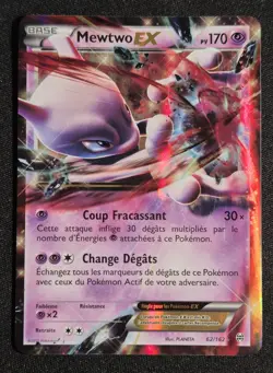 CARTE POKEMON - MEWTWO EX - XY IMPULSION TURBO #62/162 FR - GOOD - Image 1