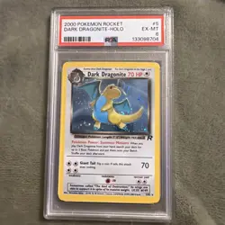 2000 Pokemon Rocket DARK DRAGONITE-HOLO #5/82 PSA 6 - Image 1