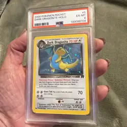2000 Pokemon Rocket DARK DRAGONITE-HOLO #5/82 PSA 6 - Image 2