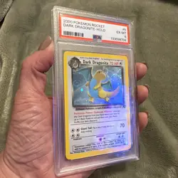 2000 Pokemon Rocket DARK DRAGONITE-HOLO #5/82 PSA 6 - Image 3
