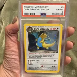 2000 Pokemon Rocket DARK DRAGONITE-HOLO #5/82 PSA 6 - Image 5