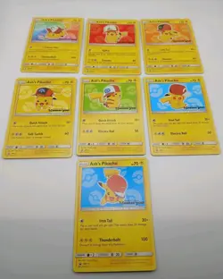 Pokemon Ash's Pikachu I Choose You Movie Promo Set SM108-SM114 - Image 1