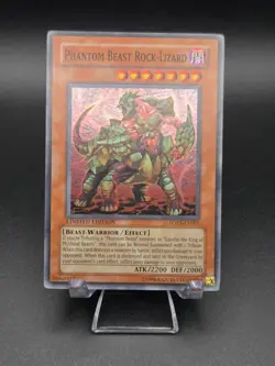 Phantom Beast Rock-Lizard FOTB-ENSE1 YuGiOh Force of the Breaker 2007 Super Rare - Image 1