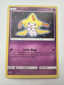 Pokemon TCG Shining Jirachi Holo Rare Card 42/73 Shining Legends Series - Image 1