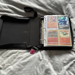Large 60 Page Double Pocket Binder Pink With 160+ Pokemon Cards - Some Rare Holo - Image 1