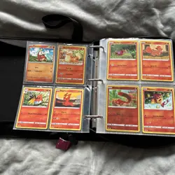 Large 60 Page Double Pocket Binder Pink With 160+ Pokemon Cards - Some Rare Holo - Image 4