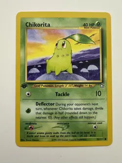 Chikorita 1st Edition 53/111 - Neo Genesis Pokemon Card - Mint Condition - Image 1