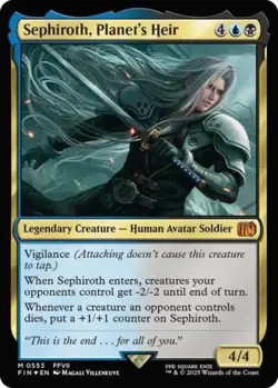 Sephiroth, Planet's Heir -Foil Near Mint MTG Universes Beyond: FINAL FANTASY - Image 1