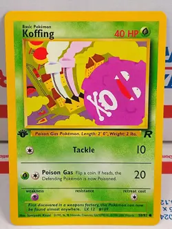 1st Edition Koffing- Team Rocket - #58/82 - Vintage Pokemon Card 2000 WOTC - Image 1