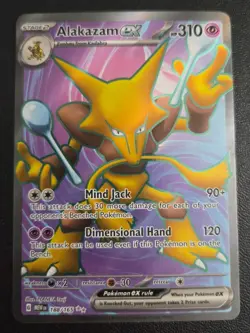 Pokemon Alakazam EX TCG Scarlet Violet-151 Holo Ultra Rare Card 188/165 - Image 1