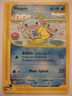 Wooper 117/147 Pokemon Trading Card Game eCard Aquapolis Near Mint TCG NM - Image 1
