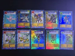 Digimon Digi-Battle Gold Text Holographic Booster Set 1 And 2 Trading Cards - Image 1