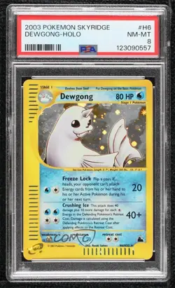 Dewgong Holo Pokemon e-Card Series Skyridge PSA 8 2003 - Image 1