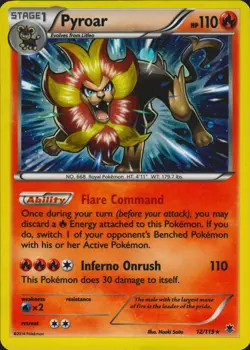 Pyroar - 12/119 (Cosmos Holo) Promo Blister Exclusives Pokemon Card - Image 1