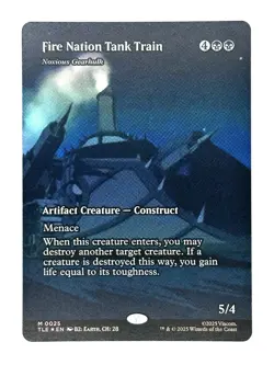 1x - Fire Nation Tank Train [Noxious Gearhulk] - Borderless -Avatar: Eternal MTG - Image 1