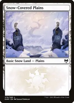 Lot of 20x Snow-Covered Plains #276 - KHM Kaldheim - MTG Magic Basic Land NM - Image 1