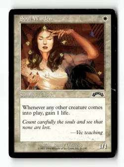 MTG | Soul Warden | Exodus | Regular | Heavily Played | English - Image 1