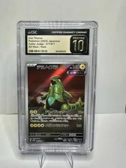 CGC 10 PRISTINE Iron Thorns 077/071 Pokemon Cyber Judge 2024 Japanese Art Rare - Image 1