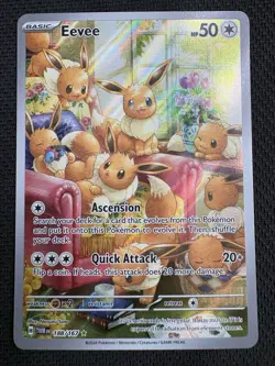 Pokemon TCG Eevee 188/167 Full Art Illustration Rare Twilight Mascarade NM - Image 1