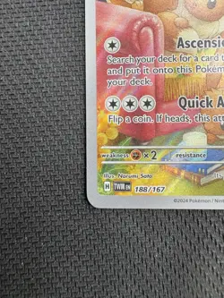 Pokemon TCG Eevee 188/167 Full Art Illustration Rare Twilight Mascarade NM - Image 4