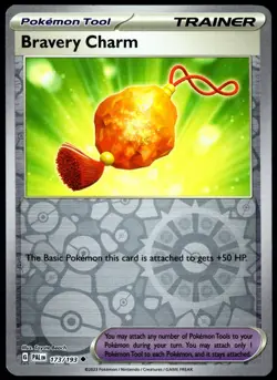 Pokemon TCG Bravery Charm 173/193 2023 Paldea Evolved Reverse Holo Uncommon - NM - Image 1