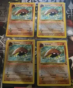 Pokemon TCG Kabuto Fossil 50/62 Regular Unlimited Common 4 - Image 1