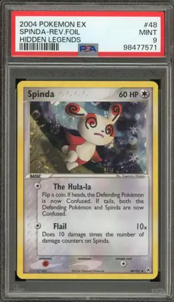 Pokemon Spinda EX Hidden Legends Reverse Holo #48 PSA 9 Mint - Image 1