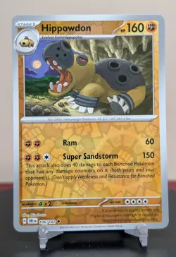 Pokemon Hippowdon #106/182 Destined Rivals English Reverse Holo - Image 1