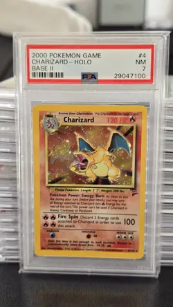 Pokemon 2000 Charizard Base II Psa 7 - Image 1