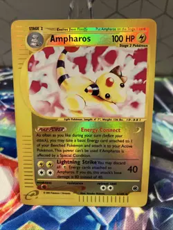 Ampharos 2/165 Expedition Base Reverse Holo Rare E Reader Pokemon 2002 - Image 1