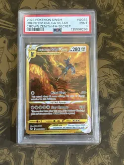 2023 Pokemon Crown Zenith Origin Forme Dialga VSTAR Gold Secret Rare PSA 9 MINT - Image 1