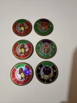 Hasbro Pokemon Battling Coin Game Coins Lot Of 6 1999 - Image 2