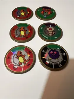 Hasbro Pokemon Battling Coin Game Coins Lot Of 6 1999 - Image 4