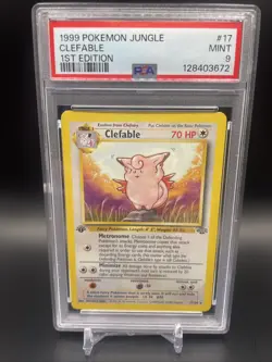 1999 Pokemon - 1st Edition Clefable Non-Holo Rare Jungle 17/64 - PSA 9 Mint - Image 1