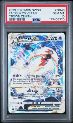 Pokemon TCG Deoxys Vstar GG46/GG70 Crown Zenith! PSA 10! - Image 1