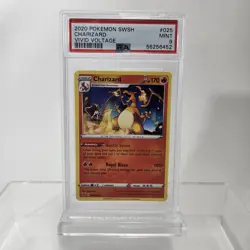 PSA 9 MINT POKEMON SWORD & SHIELD VIVID-VOLTAGE CHARIZARD NON HOLO #025 🔥 - Image 1