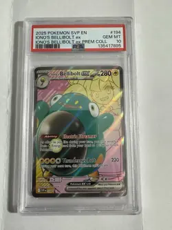 Pokemon TCG Iono's Bellibolt EX SVP Black Star Promos SVP194 Holo Promo PSA 10 - Image 1