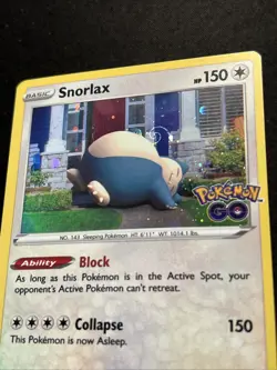 🌀 Pokemon Snorlax Cosmic Cosmo Holo 055/078 - Set Stamped Go Swirl 🌀 NM - Image 1