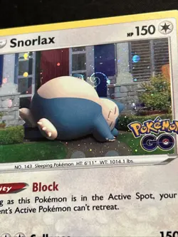 🌀 Pokemon Snorlax Cosmic Cosmo Holo 055/078 - Set Stamped Go Swirl 🌀 NM - Image 2