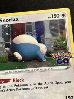 🌀 Pokemon Snorlax Cosmic Cosmo Holo 055/078 - Set Stamped Go Swirl 🌀 NM - Image 3