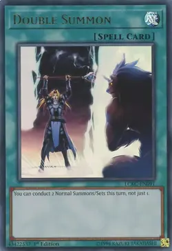 Double Summon LCKC-EN091 1st Ultra Rare Near Mint Yu-Gi-Oh! DNA GAMES - Image 1