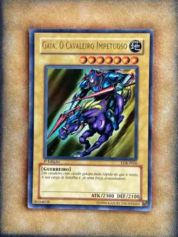 Yugioh Gaia The Fierce Knight LOB-006 LDB-P006 Ultra Rare 1st Ed PORTUGUESE NM - Image 1