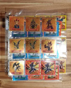 Yu-Gi-Oh X Topps Sticker Lot 42 Total (Gold Foil, Silver Foil, Red & Yellow) - Image 1