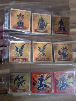 Yu-Gi-Oh X Topps Sticker Lot 42 Total (Gold Foil, Silver Foil, Red & Yellow) - Image 4