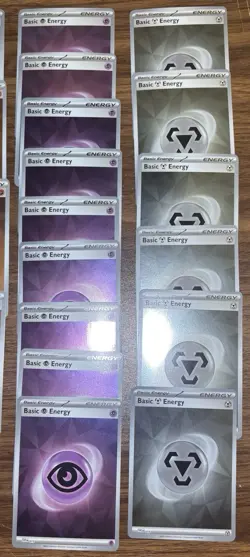 POKEMON TCG Lot Of 46 Prismatic Evolutions Holographic Energy Cards 009- 016 - Image 5