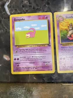 Vintage Pokemon Card Lot (2) - Slowpoke 55/62 Slowbro 43/62 - WOTC Fossil Set - Image 3