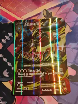 Pokemon TCG Mega M Lucario EX Holo Promo Card 55a/111 XY Spirit Link Jumbo Card - Image 1