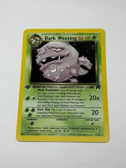 Pokemon Card - 1st Edition Dark Weezing Team Rocket 14/82 Holo Rare - NM - Image 1