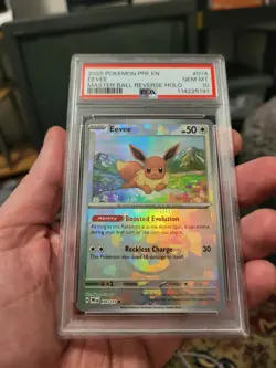 PSA 10 Eevee Master Ball Reverse Holo 074 Prismatic Evolutions - Pokemon Card - Image 1